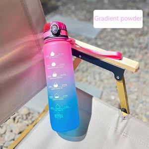 Gradient Large Capacity Sports Water Bottle - Pop-Up Lid <b>Reusable</b> Water Bottle - Food Safe Portable Outdoor Water Bottle - Product Image 3