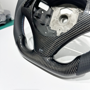 Volante de fibra de carbono con tiras de cambio M para <span class=keywords><strong>BMW</strong></span> E90 E92, sin interfaz de palanca de cambios, desde almacén de EE. UU. - Product Image 4