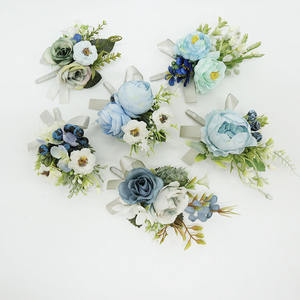 Gelin düğün aksesuarları Pin broş yapay çiçek balo nedime korsage Boutonniere gelin damat Corsages - Product Image 6