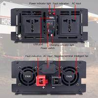 Convertisseur d'énergie DC 12V/24V 110V/230V, chargeur de batterie au lithium 1000W, onde sinusoïdale pure, monophasé, pour climatiseur domestique