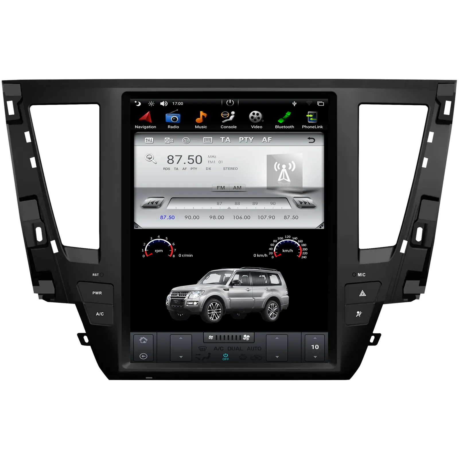 Autoradio für MITSUBISHI PAJERO 2020- Stereo-Multimedia-Video-Player Navigation GPS Tesla vertikaler Bildschirm