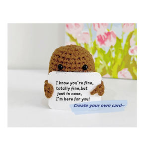Patata Positiva Personalizada de Ganchillo, Patatas Positivas Personalizadas, Crea Tu Propia Tarjeta, Pequeña Decoración de Ganchillo con Texto Personalizado - Product Image 2