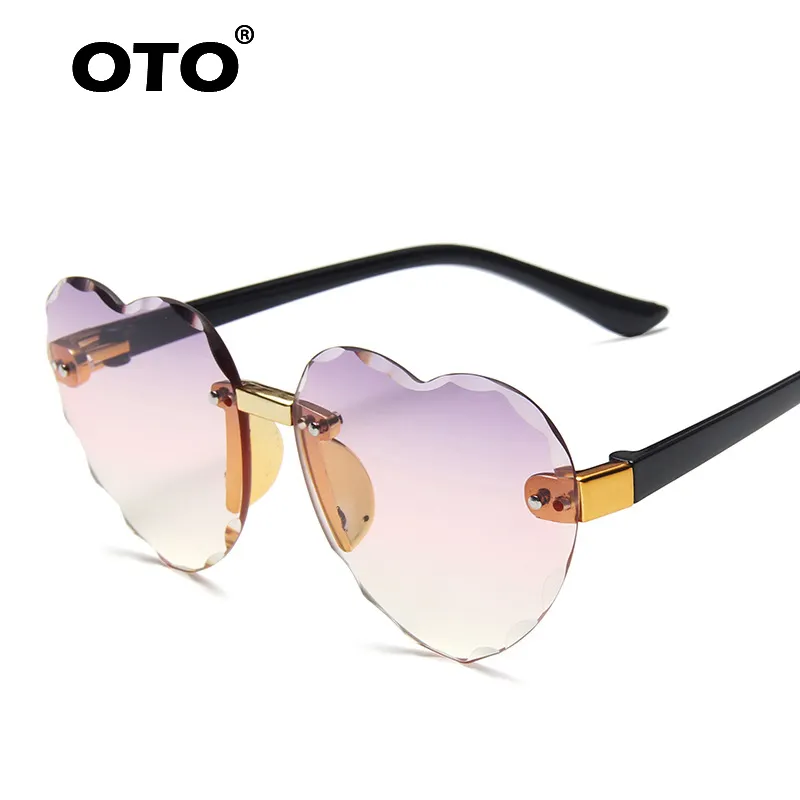 OTO wholesale pink glasses kids heart sunglasses kids with baby heart shaped sunglasses