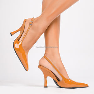 1216-2 Nuove <span class=keywords><strong>Scarpe</strong></span> Eleganti e Alla Moda da Donna Personalizzate Tinta Unita con <span class=keywords><strong>Tacco</strong></span> da 9,5 cm e Punta Chiusa per Inverno e Autunno - Product Image 4