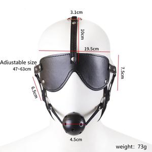 SMボンデージボールギャグヘッドハーネス<span class=keywords><strong>BDSM</strong></span> 2in1バンドル調整可能通気性セックスボンデージ大人用おもちゃカップルフェチエロチックセックス玩具 - Product Image 6