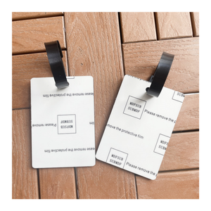 MDFSUB Small Size Single-sided Sublimation Mdf Luggage Suitcase Tags Personalized Logo Printable Sublimation Blank Luggage Tag