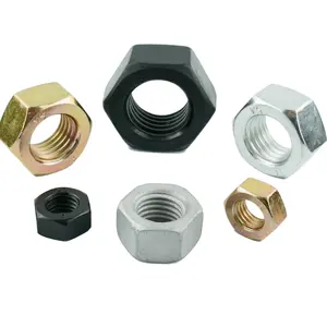 High-Strength DIN934 Metric M3-M10 Tensile Fasteners Steel Clinch Nut Black Oxide Zinc Plated/Yellow/Black Hex Nut