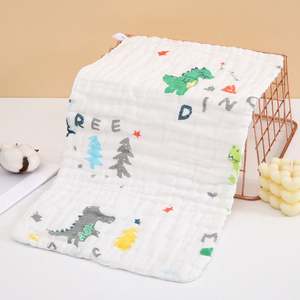6-Layer <b>Muslin</b> Burp <b>Cloths</b> Soft Cotton <b>Baby</b> Handkerchiefs Cartoon Children Towel - Product Image 4