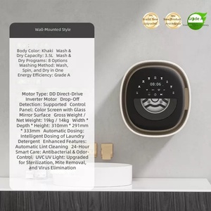 Mini lave-linge automatique mural pour sous-vêtements, chaussettes, lavage et séchage tout-en-un - Product Image 6