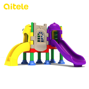 KID-15202 Hot Sale small kids outdoor playground plastic slide for preschool