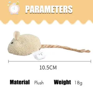 Produits pour animaux de compagnie Nouveau style Vente en gros de souris de simulation en peluche Jouets interactifs à l'herbe à chat pour chat