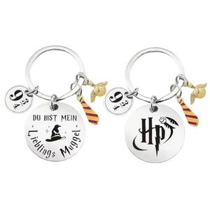 Portachiavi in Acciaio Inossidabile a Tema <span class=keywords><strong>Harry</strong></span> <span class=keywords><strong>Potter</strong></span>, Ciondolo Chiave Magica, Vendita all'Ingrosso - Product Image 1