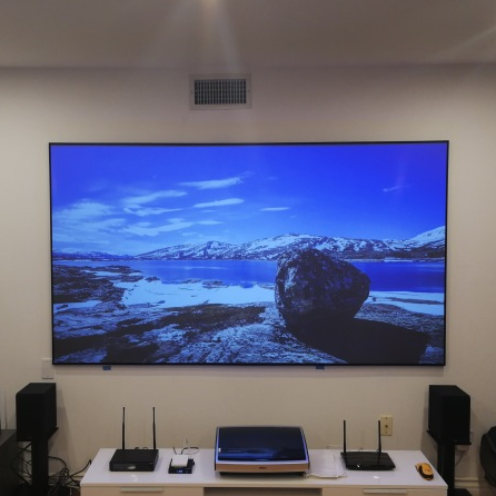 TELON 120inch 4K Fixed Frame Short Throw UST ALR Screen Ambient Light Rejecting Laser Projector Screen Cinema Home Theater