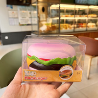 Nuevo juguete antiestrés de PU ultra suave con forma de hamburguesa, de subida lenta, en caja, creativo adorno de comida simulada.