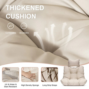 Sedia a dondolo da giardino a forma di uovo, sedia sospesa economica. - Product Image 5