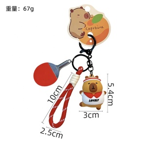Phim Hoạt Hình Sáng Tạo Capybara Thể Thao Dây Đeo Cổ Tay Khóa <span class=keywords><strong>Keychain</strong></span>, Dễ Thương Túi Quyến Rũ, Móc Chìa Khóa Xe, Bán Buôn Quà Tặng - Product Image 6