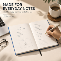 Carnet personnalisé B5 à couverture rigide, pages quadrillées douces avec dorure mate or, ruban, coins arrondis – Idéal pour le bureau, les études et la planification quotidienne