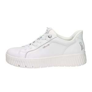 Mocassins en cuir blanc à enfiler pour femme Tamaris, talon de 4 cm, tailles 36, 37, 38, 39, 40 - Product Image 1