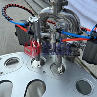 Machine de remplissage rotative automatique Calippo, contrôlée par PLC, en acier inoxydable 304, haute précision, norme GMP, pompe à piston pour petites productions