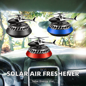 Diffuseur <span class=keywords><strong>d</strong></span>'<span class=keywords><strong>air</strong></span> pour voiture en métal, à énergie solaire, hélicoptère rotatif, avion pilote, aromathérapie, parfum de voiture, Cologne - Product Image 5