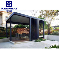 Pergola moderne en aluminium imperméable pour l'extérieur, ensemble de tonnelle en métal pour la décoration de jardin