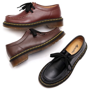 Chaussures <span class=keywords><strong>de</strong></span> <span class=keywords><strong>marche</strong></span> pour femmes tendance, basses, en cuir véritable, décontractées, rehaussantes, à bout rond, antidérapantes, grandes tailles, style universitaire - Product Image 5