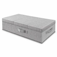 Boîte de rangement pliable sous le lit avec couvercle pour organiser les vêtements, les chaussures, les couvertures, les oreillers