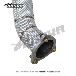 Tuyau de descente droit BSK pour Porsche Cayenne GTS 4.0T 2019-2024, en acier SUS304, échappement de performance pour <span class=keywords><strong>voiture</strong></span> de course, système libre - Product Image 5