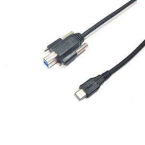 <b>Usb</b> 3.0 Male <b>To</b> Female A <b>To</b> B And Male <b>To</b> C Industrial Printer <b>Cable</b> Black Copper Wire Injection Molding - Product Image 2