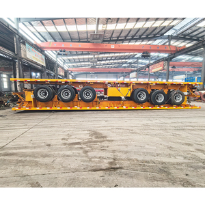 Prix d'usine Nouvelle semi-remorque <span class=keywords><strong>porte</strong></span>-conteneurs à plateau en acier 20/40/45 pieds 2/<span class=keywords><strong>3</strong></span>/4 <span class=keywords><strong>essieux</strong></span> - Product Image 3