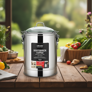 Marmite isotherme Amoalo 35L en acier inoxydable avec couvercle en verre, grande capacité pour soupes et boissons - Product Image 2