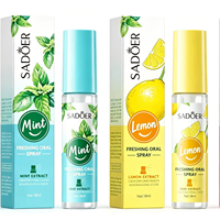 Spray Bucal Refrescante para Eliminar el Mal Aliento con Menta y Limón, Tamaño Viaje, para la Salud Bucal, con Ingredientes a Base de Frutas