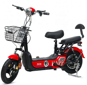 Bicicleta Eléctrica Happy Bean de 350w 48v con Batería de Plomo-Ácido, Personalizable, para Adultos, con Cestas y Pedales, Venta al Por Mayor - Product Image 1