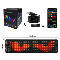 Señal de luz Led para coche, de aplicación Control, placa de señal LED Flexible, pantalla programable, ojos LED para parabrisas para camión, accesorios de luz para coche