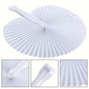 Suministro de Fábrica Transfronterizo de Artículos para Bodas: Abanicos Plegables de Plástico en Forma de Corazón, Circulares y de Origami - Product Image 5