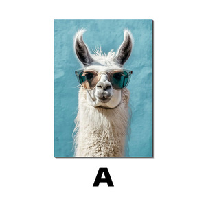 Cao cấp vải sơn nhà máy tùy chỉnh Scandinavian phong cách Alpaca phòng khách trang trí lối vào treo bức tranh động vật - Product Image 6