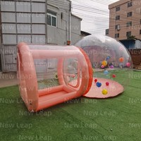 Tente à bulles gonflable portable imperméable, dôme en tissu PVC noir, publicité extérieure, mariage, fête, tente pneumatique