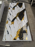Plaque de marbre UV, format 4x8, panneau mural en PVC imprimé en 3D, alternative au marbre résistante aux rayures pour mur de fond