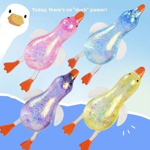 Mini Pato de Cristal con Polvo Dorado, Novedoso Juguete Antiestrés de Rebote Lento para Jóvenes, Venta al por Mayor - Product Image 1