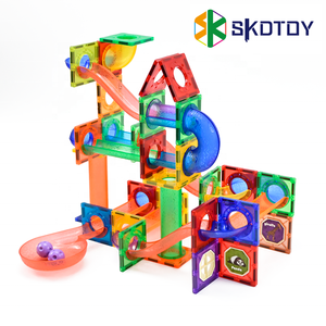 100 Uds STEM juguete niños azulejos magnéticos mármol carrera pista de carreras juguete de construcción para niños juego de construcción regalo para niños - Product Image 3
