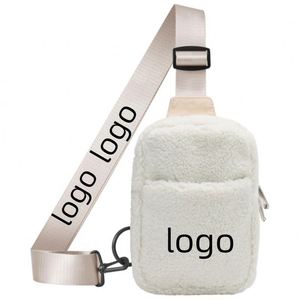 Nueva Bolsa Cruzada para Mujer, Riñonera de Felpa Suave con Correa de Hombro Ajustable, Ideal para Correr y Viajar - Product Image 1