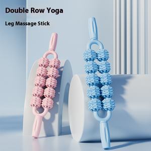 Bâton de massage de dent de loup à dix roues promotionnel transfrontalier Yoga Mace Sensory Calf Muscle Relaxation Roller Shaft Massager Gift - Product Image 5