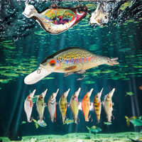 VTAVTA MTS-440 Leurre de pêche artificiel dur en acier inoxydable, imprimé, flottant, type Wobbler Crankbait Minnow, 55mm pour