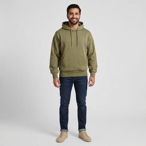 Sweat-shirt à capuche personnalisé pour homme, streetwear, coton, jersey de coton, vente en gros - Product Image 1