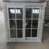 Fenêtre coulissante en pvc de qualité supérieure, avec conception de grille et moustiquaire pour fenêtres de maison, vente en gros
