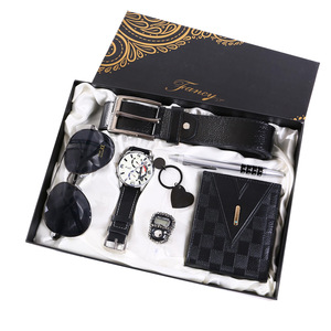 Fancy Collection Gift Set Watch Wallet Belt Sunglasses Business Gift <b>Box</b> For Men Father's Day <b>Present</b> - Product Image 3