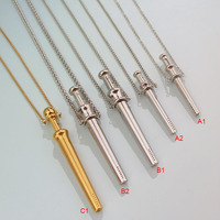Collier de méditation en acier inoxydable de 82,5 mm pour soulager le stress et l'anxiété, arrêter de fumer, collier de respiration