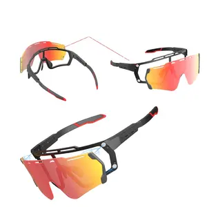 Yijia optischer Großhändler magnetische Rad-Sonnenbrille Herren Damen Fahrrad-Sonnenbrille uv400 Outdoor Sport Radbrille fotochrom