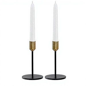 Black Taper Candle Holders <b>Candlestick</b> Holders Candle Holder Decor for Pillar Candle Holder Centerpiece Wedding Decor - Product Image 1