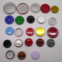 38mm 48mm 58mm 63mm 70mm 82mm Fermeture de couvercle à cosse en fer blanc à torsion de qualité alimentaire Impression de logo personnalisée pour bouteille de bocal en verre